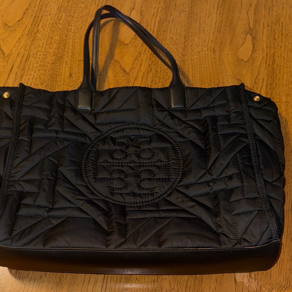 Tory Burch Black Quilted Tote